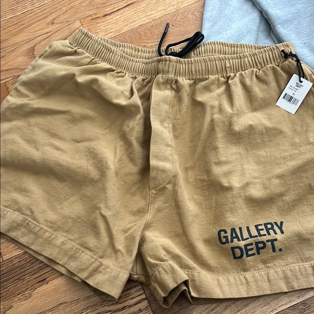 Gallery Dept Tan Athletic Shorts with Elastic Waistband